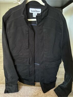 Men's Black Utility Jacket- Tunellus Large